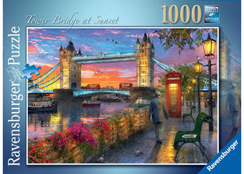 RAVENSBURGER JIGSAW PUZZLE 1000PC TOWER BRIDGE SUNSET