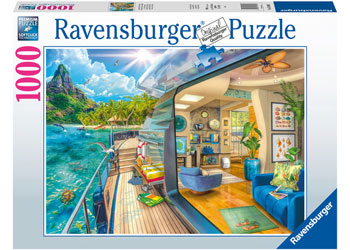 RAVENSBURGER JIGSAW PUZZLE 1000PC TROPICAL ISLAND CHARTER