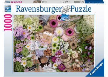 RAVENSBURGER JIGSAW PUZZLE 1000PC FOR THE LOVE OF FLOWERS