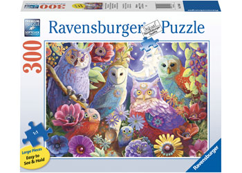RAVENSBURGER JIGSAW PUZZLE 300 LARGE PIECES NIGHT OWL HOOT