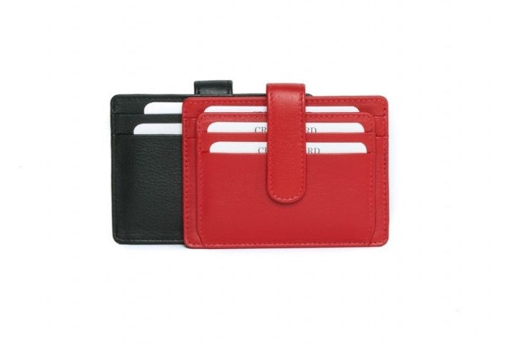 RUGGED HIDE SASHA CARD HOLDER BLACK LEATHER