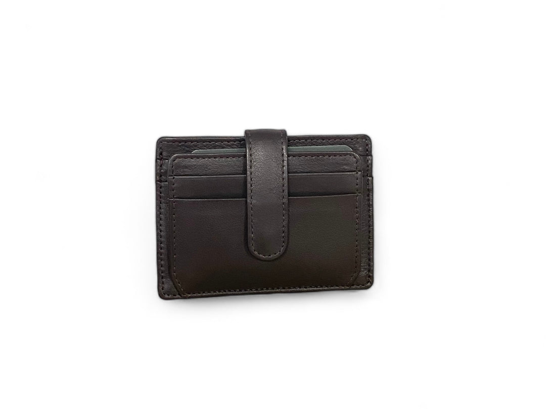 RUGGED HIDE SASHA CARD HOLDER BLACK LEATHER