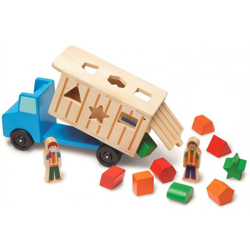 MELISSA & DOUG SHAPE SORTING DUMP TRUCK