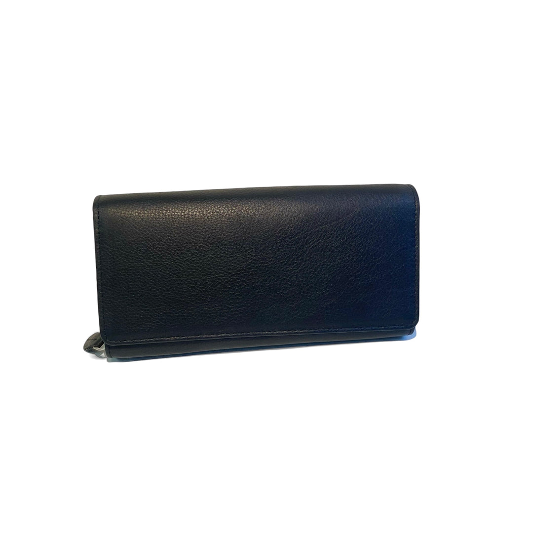 RUGGED HIDE CHER LADIES LEATHER WALLET BLACK