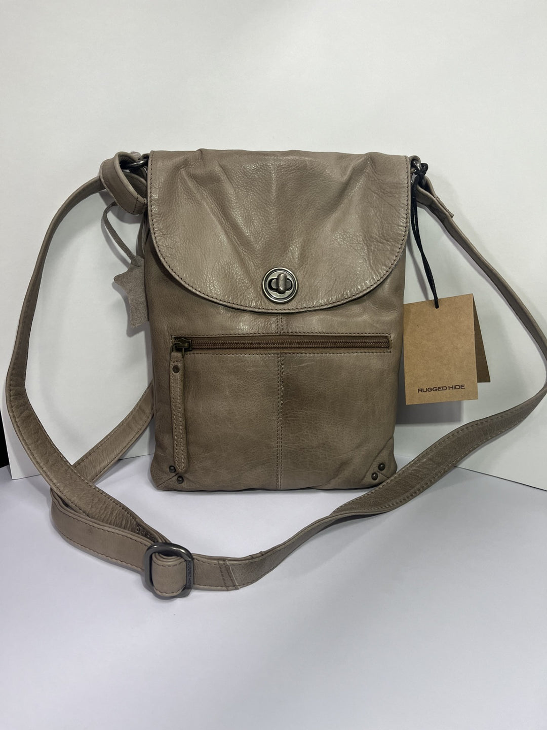 RUGGED HIDE TAYLA WOMENS LEATHER HANDBAG LATTE