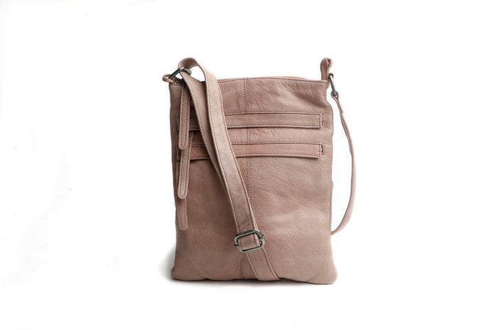 RUGGED HIDE WENDY LADIES LEATHER SLING BAG BLUSH