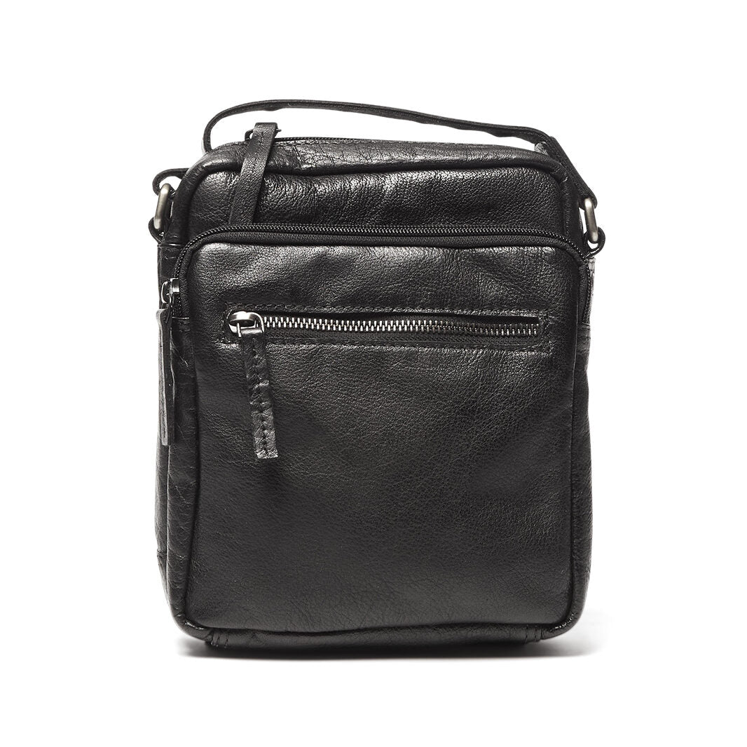 RUGGED HIDE HELSINKI MENS LEATHER BAG BLACK