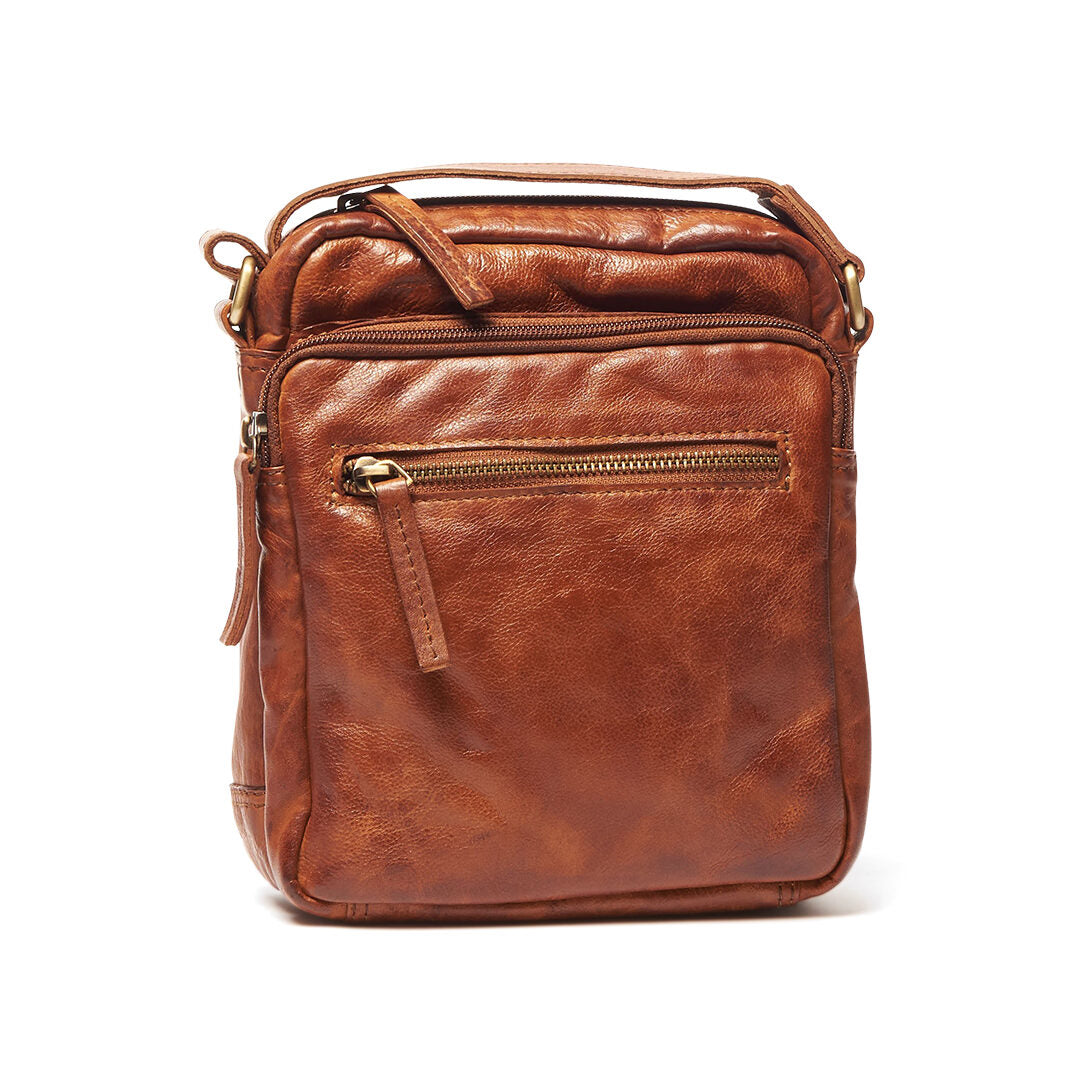 RUGGED HIDE HELSINKI MENS LEATHER BAG BRANDY