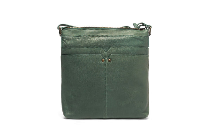 RUGGED HIDE ROSEMARY WOMENS LEATHER HANDBAG PINE GREEN