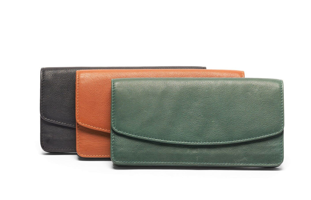 RUGGED HIDE MILLIE WOMESN LEATHER WALLET PINE GREEN