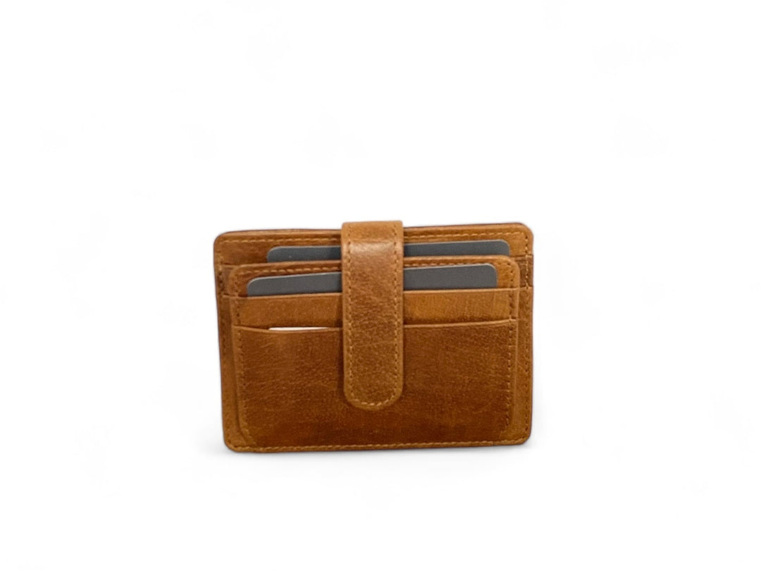 RUGGED HIDE SASHA CARD HOLDER TAN LEATHER