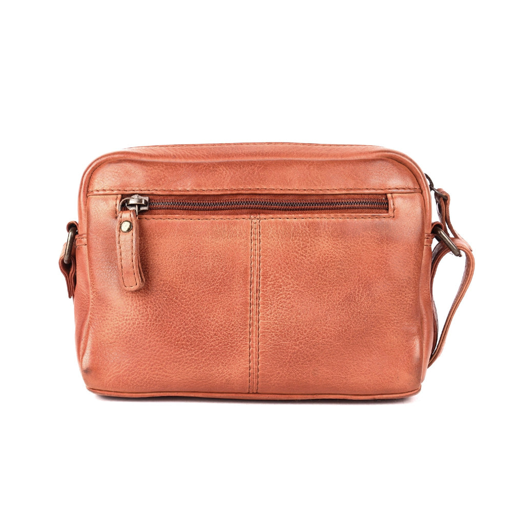 RUGGED HIDE BURNIE LADIES HANDBAG COGNAC