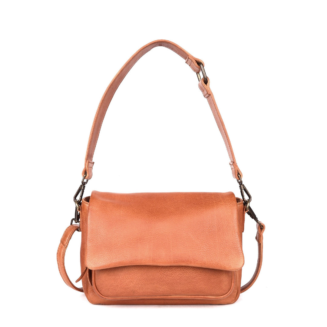 RUGGED HIDE LEIGH LADIES HANDBAG COGNAC