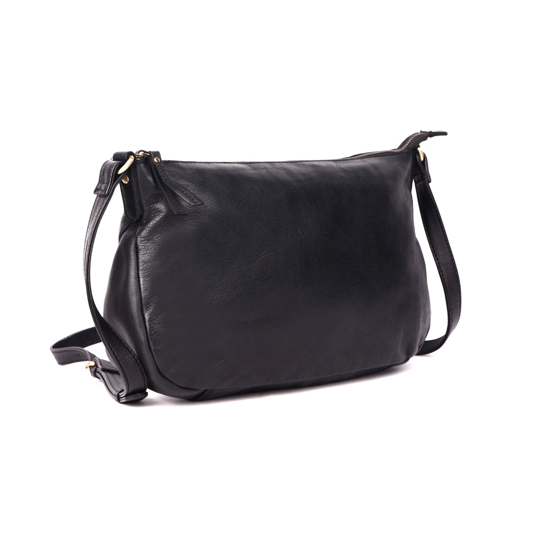 RUGGED HIDE FREMANTLE LADIES HANDBAG BLACK