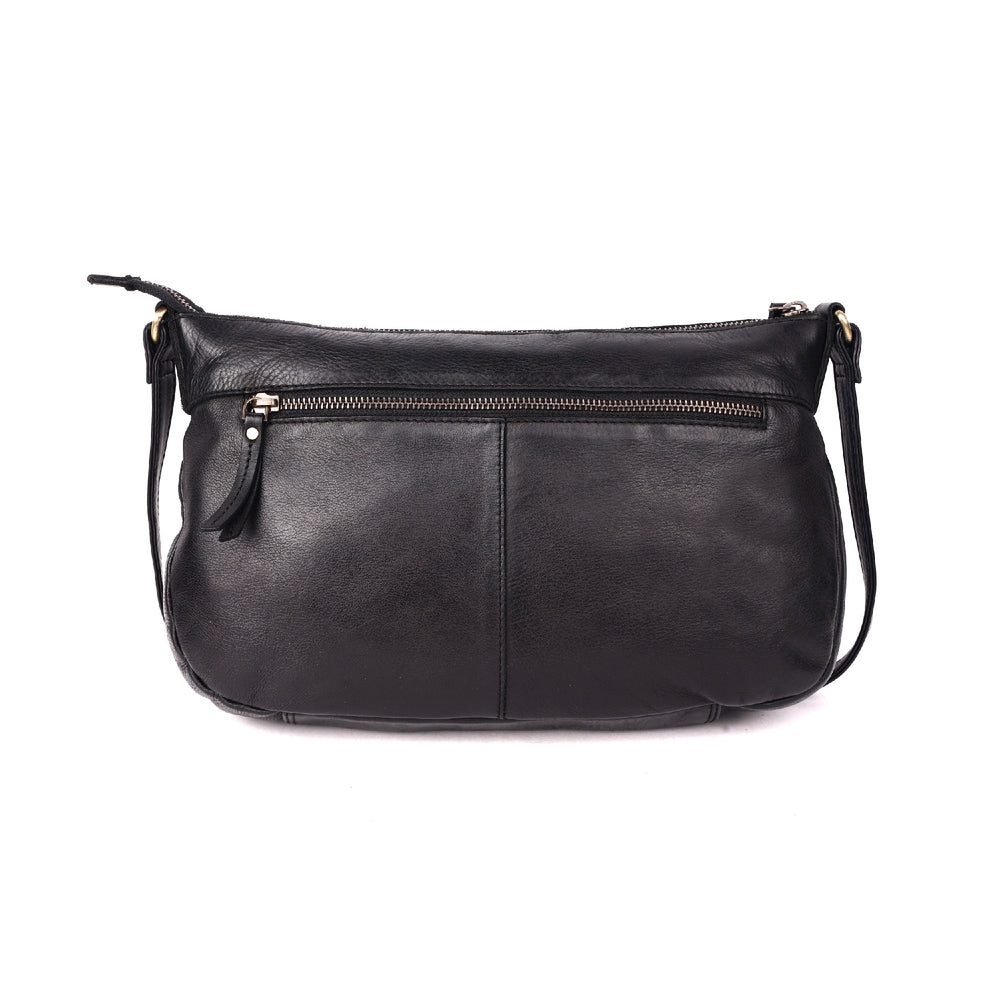 RUGGED HIDE FREMANTLE LADIES HANDBAG BLACK