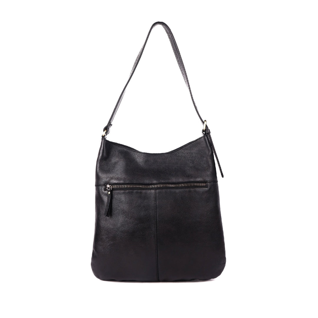 RUGGED HIDE PORTLAND LADIES HANDBAG BLACK