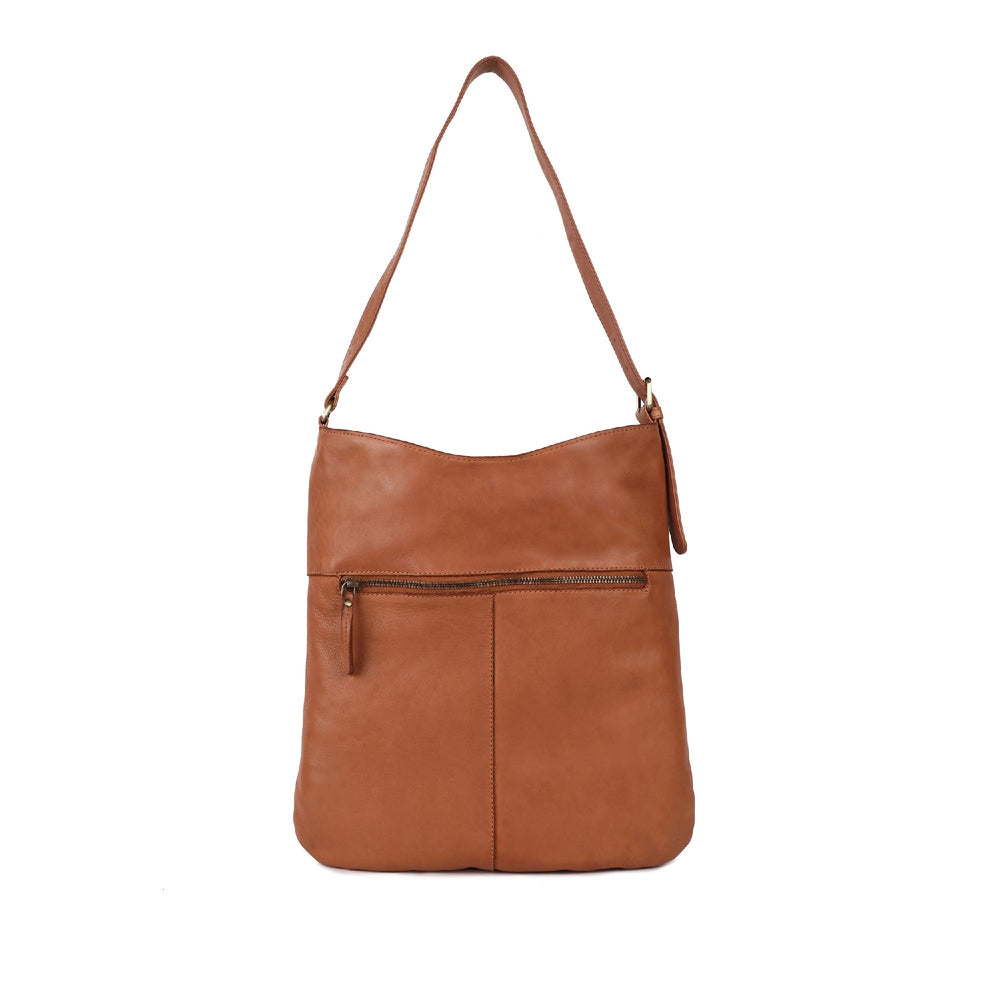 RUGGED HIDE PORTLAND LADIES HANDBAG TAN