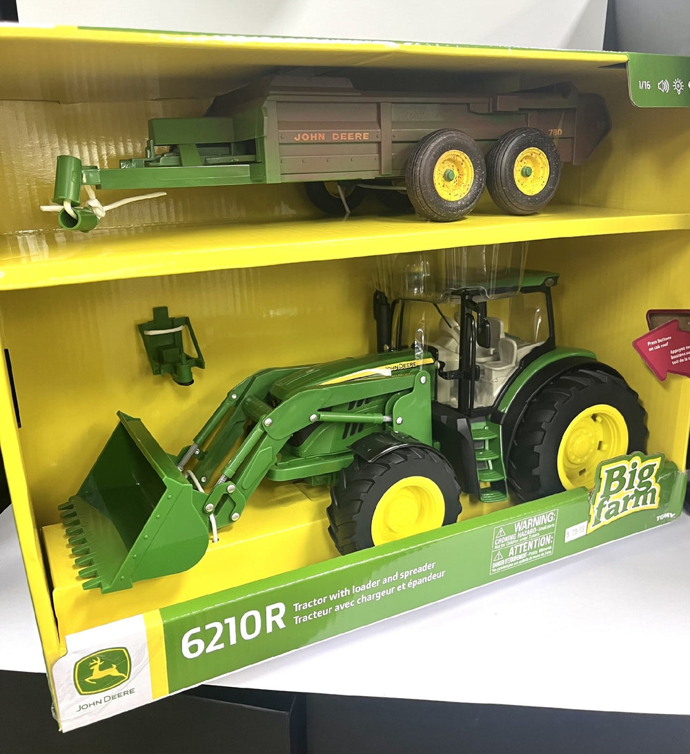 JOHN DEERE 6210R TRACTOR WITH SPREADER