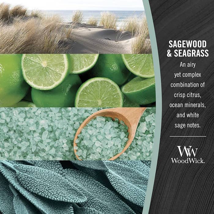 WOODWICK LGE SAGEWOOD AND SEAGRASS
