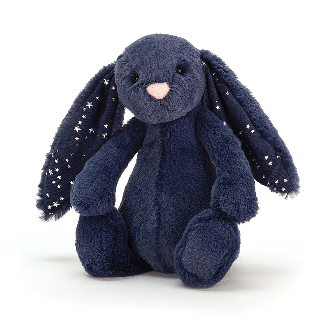 JELLYCAT BASHFUL BUNNY STARDUST NAVY (SML)