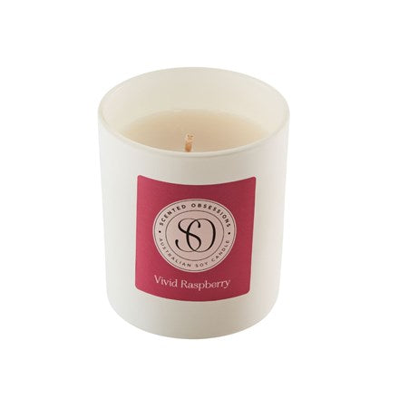 BRAMBLE BAY SCENTED OBSESSIONS SOY CANDLE VIVID RASBERRY