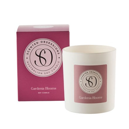 BRAMBLE BAY SCENTED OBSESSIONS SOY CANDLE GARDENIA BLOOMS