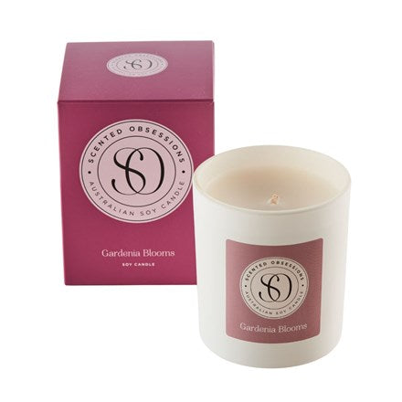 BRAMBLE BAY SCENTED OBSESSIONS SOY CANDLE GARDENIA BLOOMS