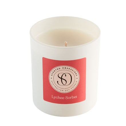 BRAMBLE BAY SCENTED OBSESSIONS SOY CANDLE LYCHEE SORBET