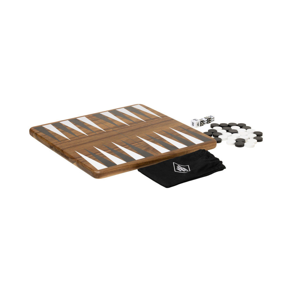 GENTLEMENS HARDWARE CHECKERS BACKGAMMON GAME