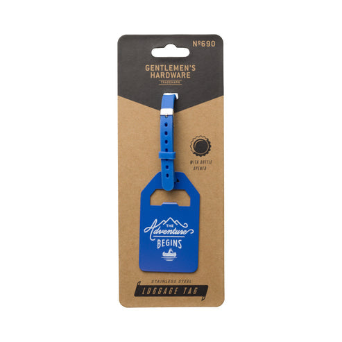 GENTLEMENS HARDWARE LUGGAGE TAG AND BOTTLE OPENER