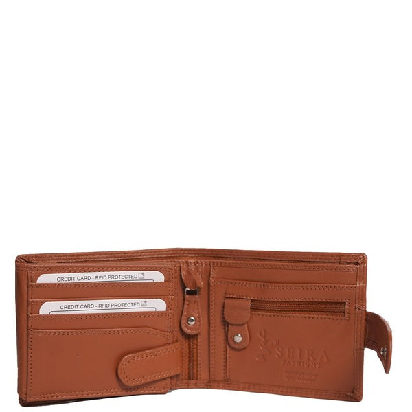 CENZONI MENS WALLET ZMAT83L TAN