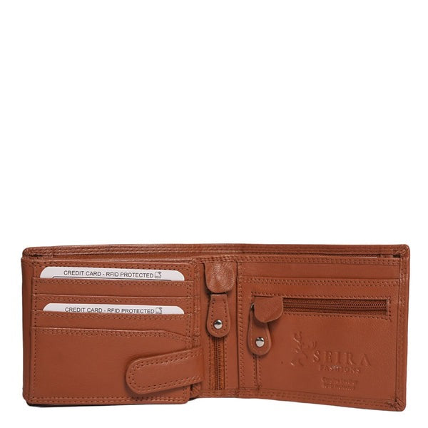 CENZONI MENS WALLET ZMAT83 TAN