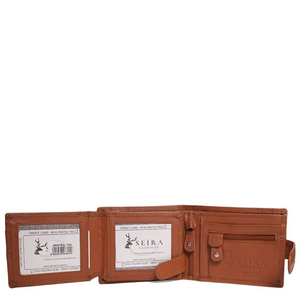 CENZONI MENS WALLET ZMAT83 TAN