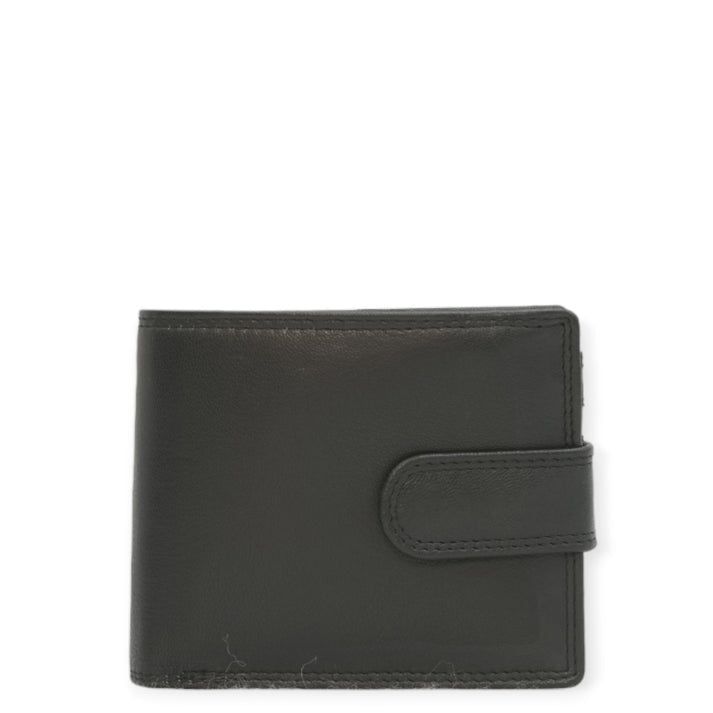 CENZONI MENS LEATHER WALLET ZMAT88L BLK