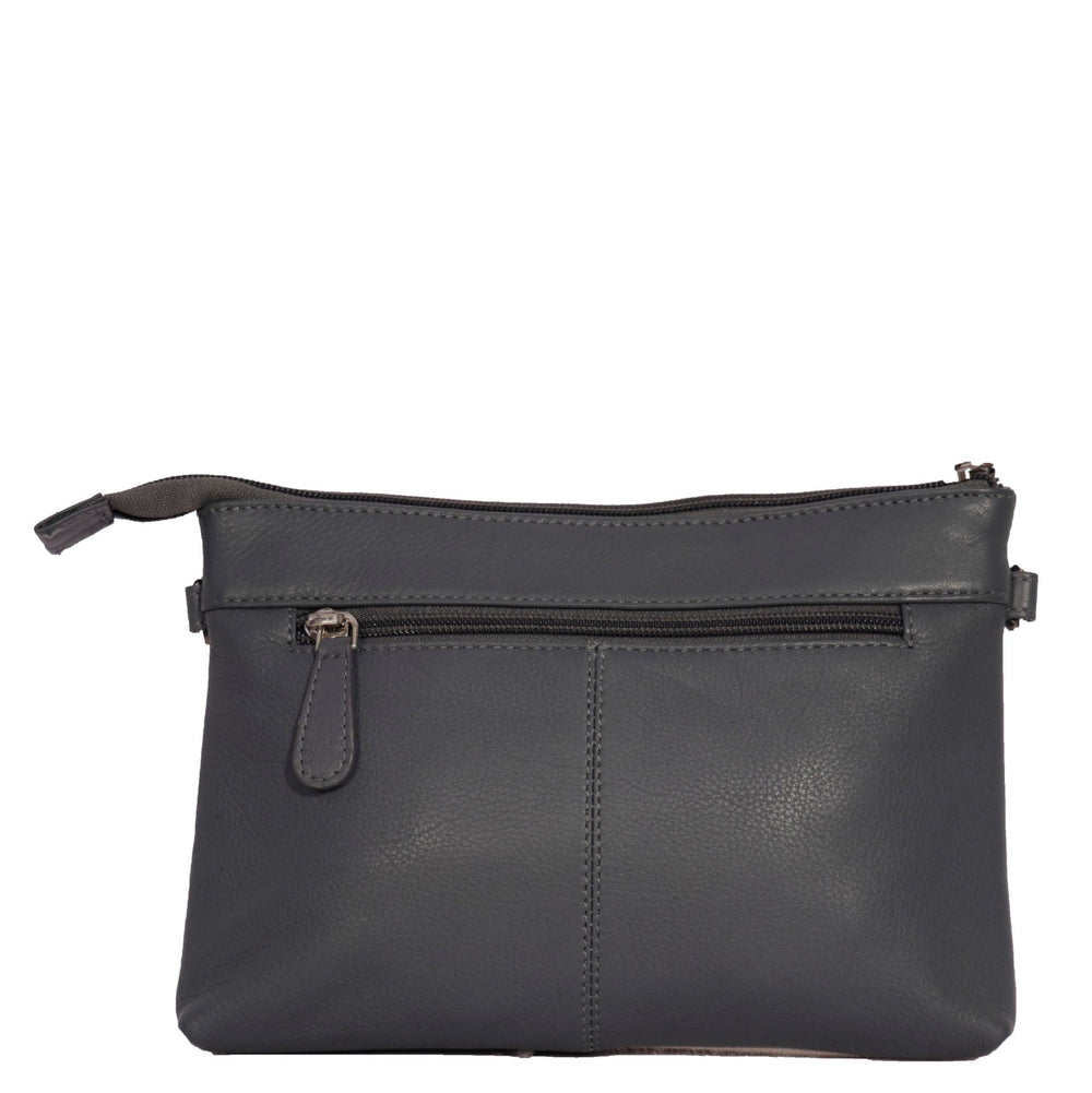 CENZONI LADIES LEATHER BAG ZH1W GREY