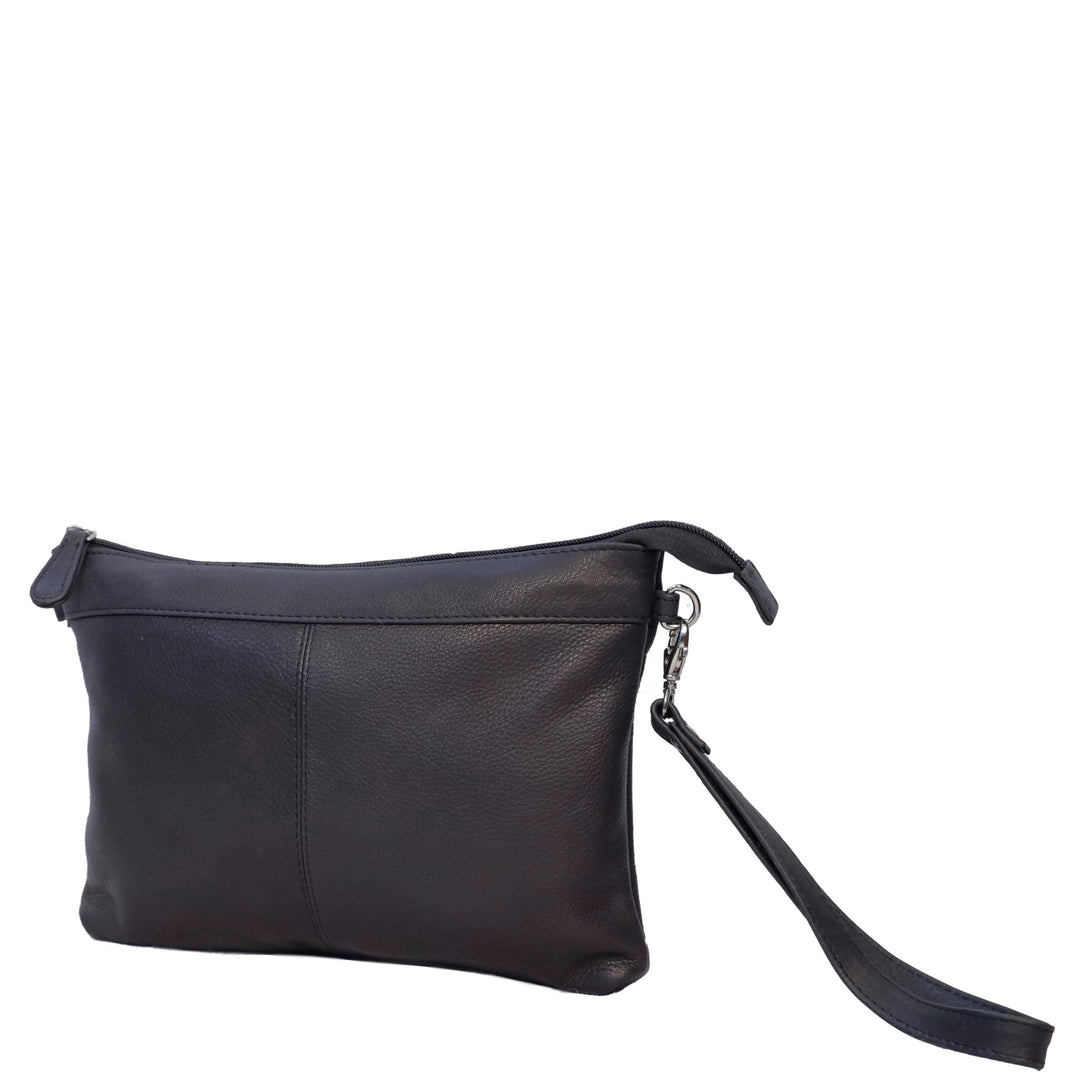 CENZONI LADIES LEATHER CROSSBODY BAG ZWL1WB BLACK