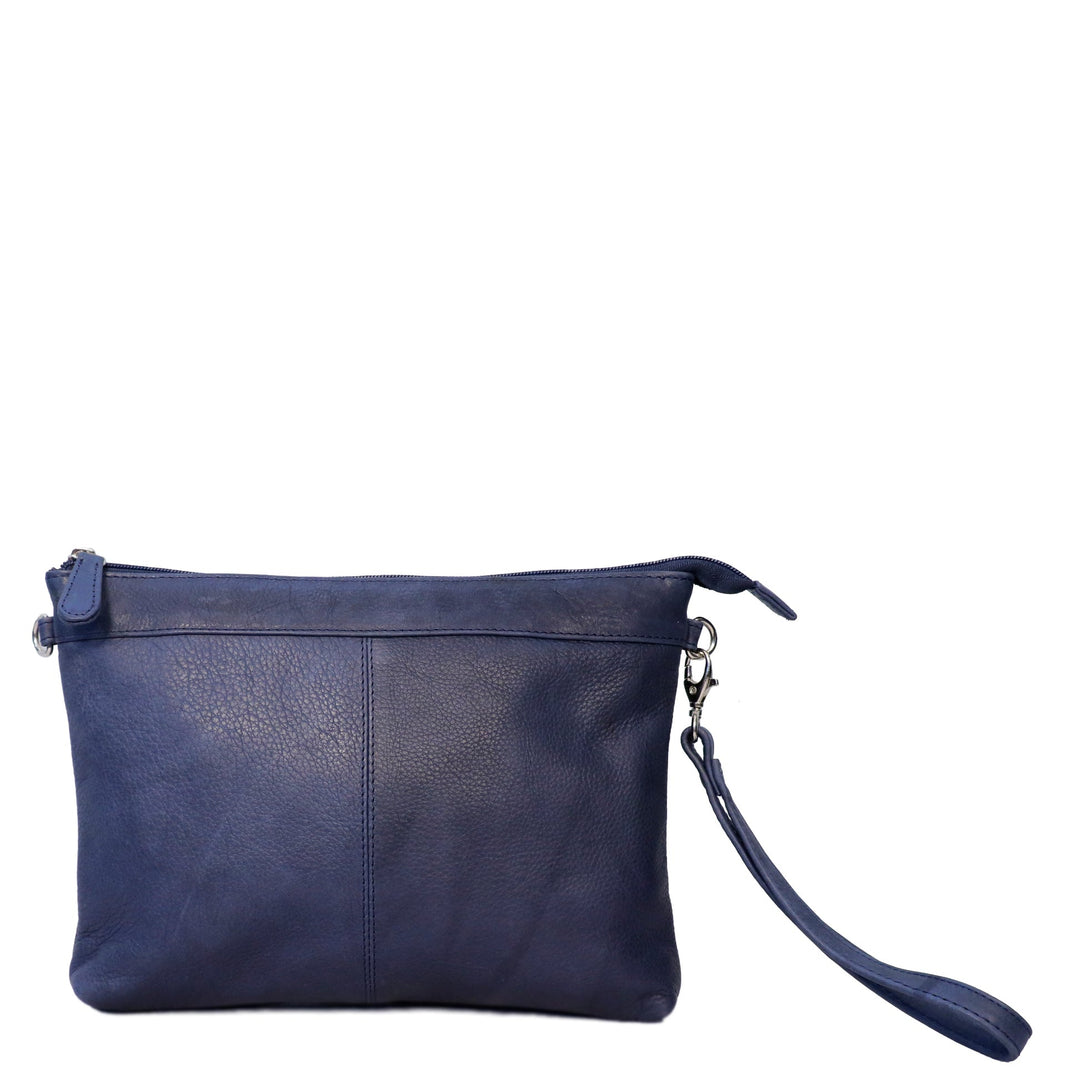 CENZONI LADIES LEATHER CROSSBODY BAG ZWL1WB NAVY