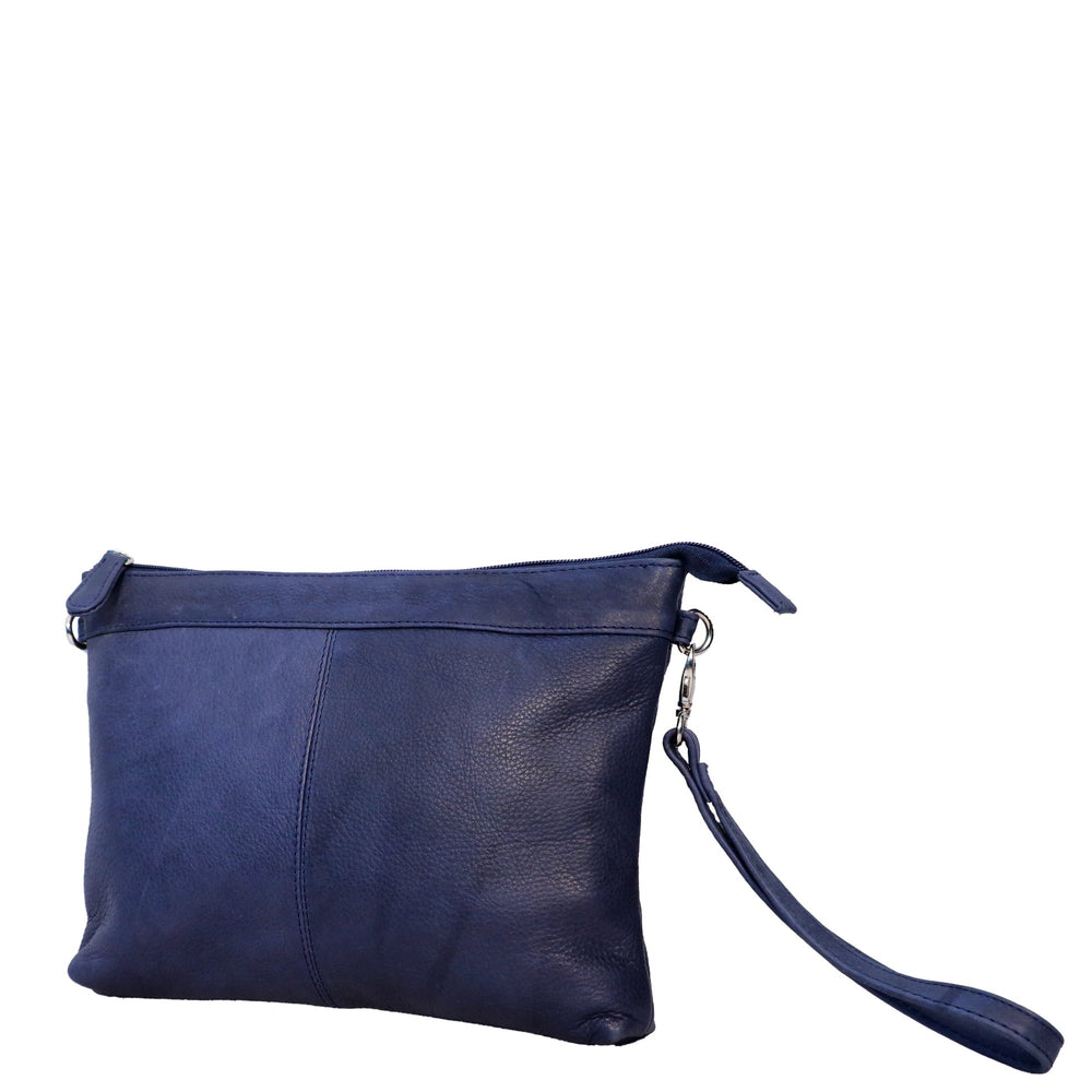 CENZONI LADIES LEATHER CROSSBODY BAG ZWL1WB NAVY