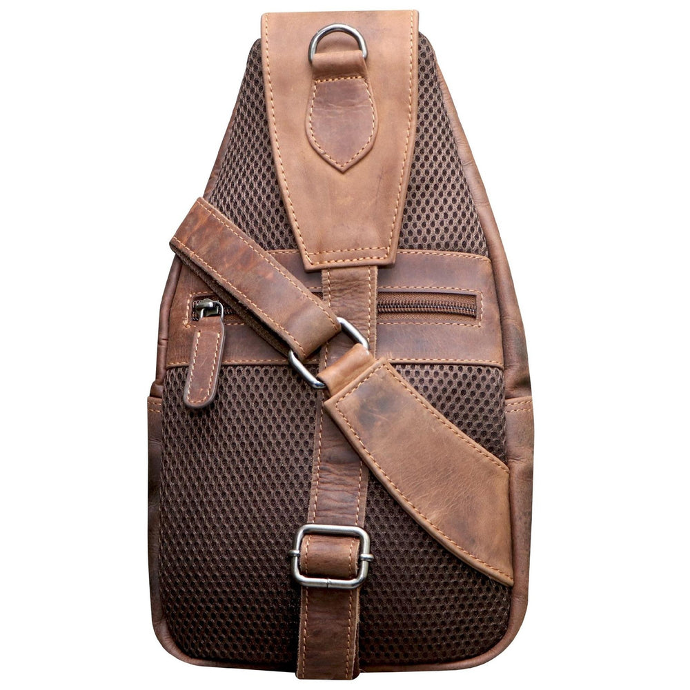 GREENWOOD LEATHER SLING BAG GW6449 KHAKI