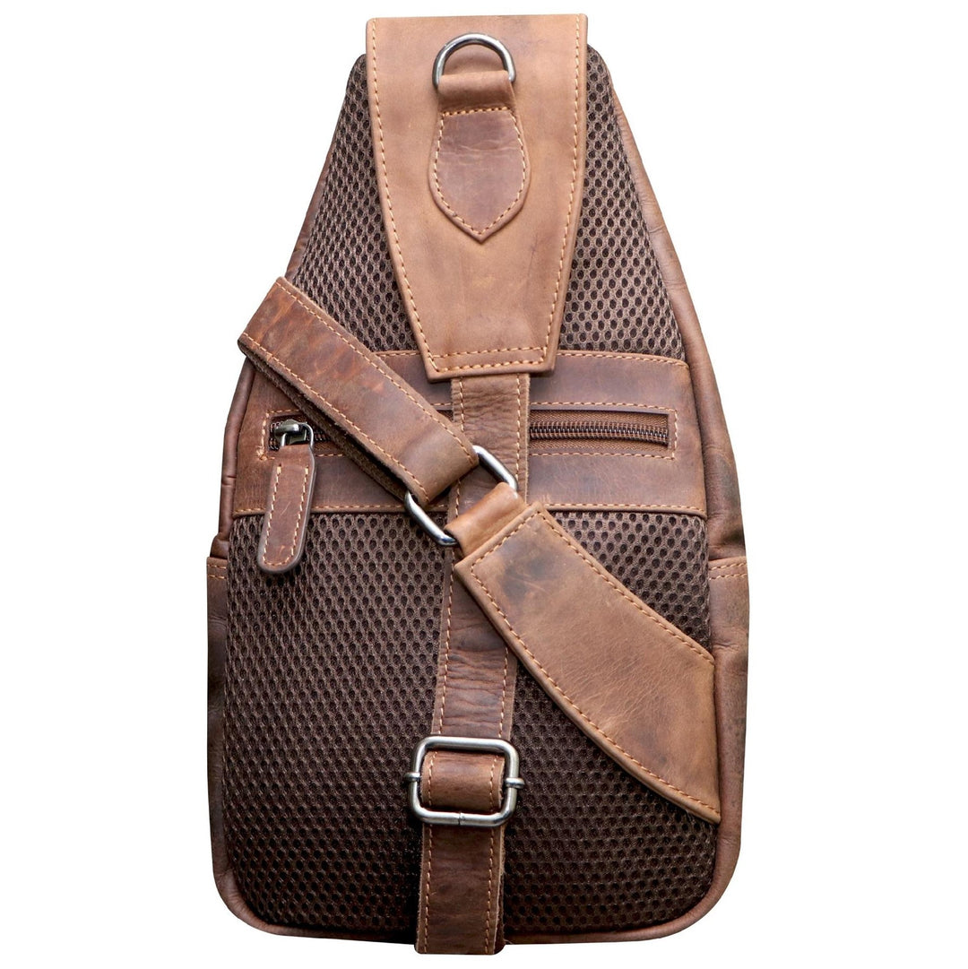 GREENWOOD LEATHER SLING BAG GW6449 KHAKI