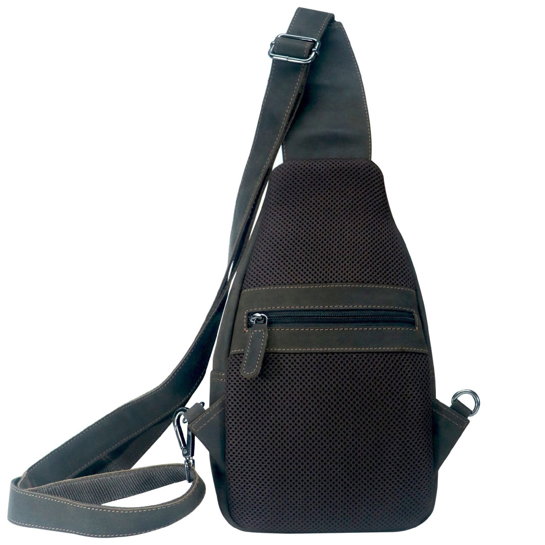 GREEN WOOD LEATHER CROSSBODY BAG BROWN GW6449BR