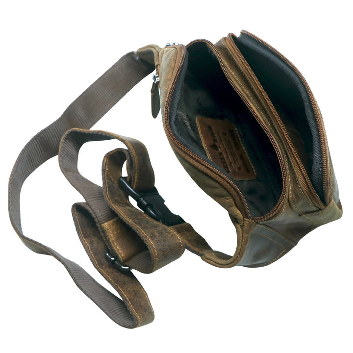 GREEN WOOD LEATHER BUMBAG CAMEL GW96611CAM
