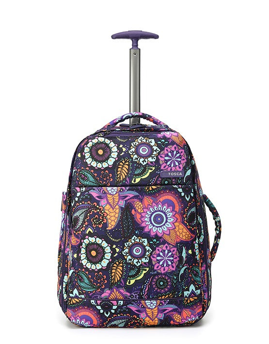 TOSCA SO-LITE TROLLEY BACKPACK PAISLEY