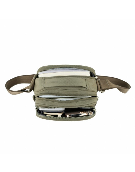 TOSCA ANTI THEFT SHOULDER BAG KHAKI TCA984B 