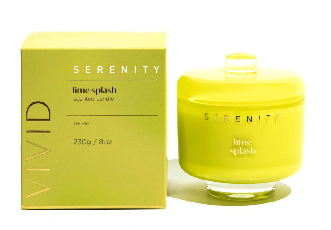 SERENITY VIVID SCENTED CANDLE LIME SPLASH