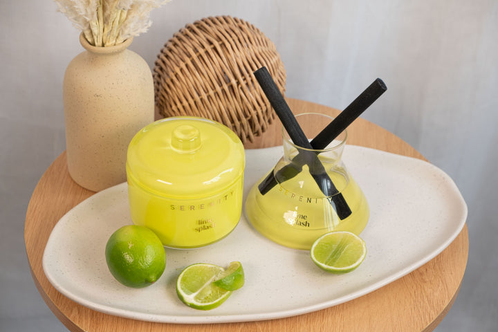 SERENITY VIVID SCENTED CANDLE LIME SPLASH