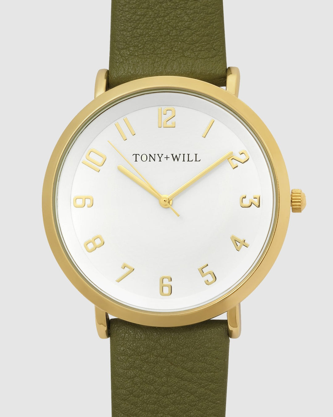 TONY + WILL WATCH CLASSIC LEATHER KHAKI