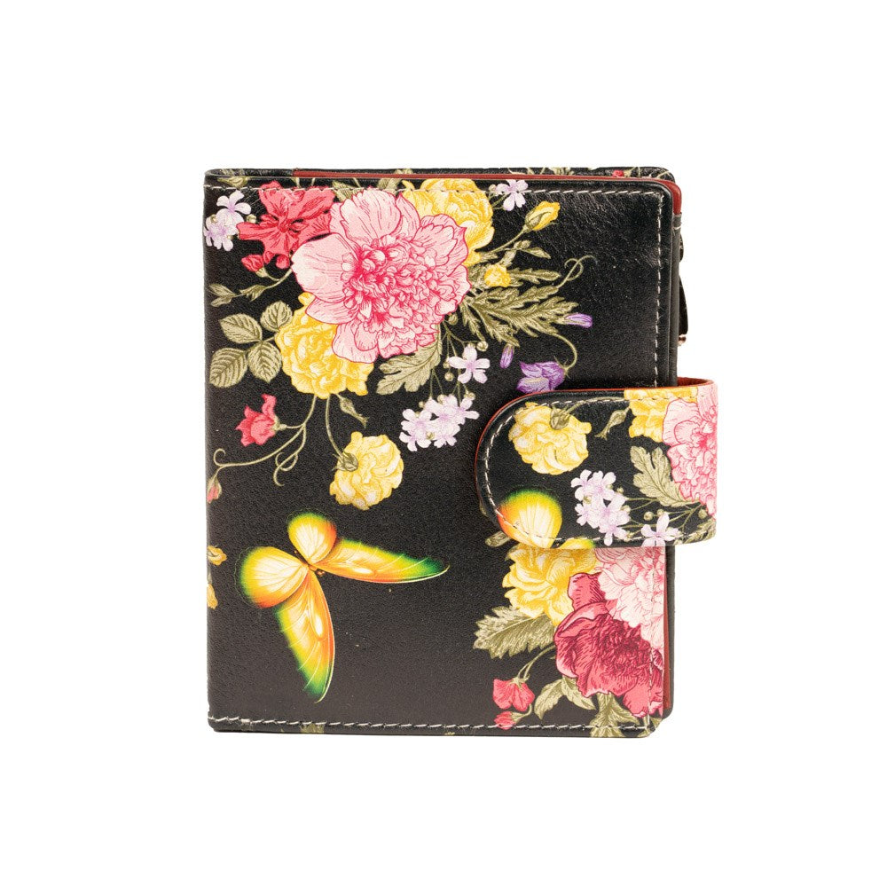 ATLAS LADIES WALLET TABBED FLORAL PRINT