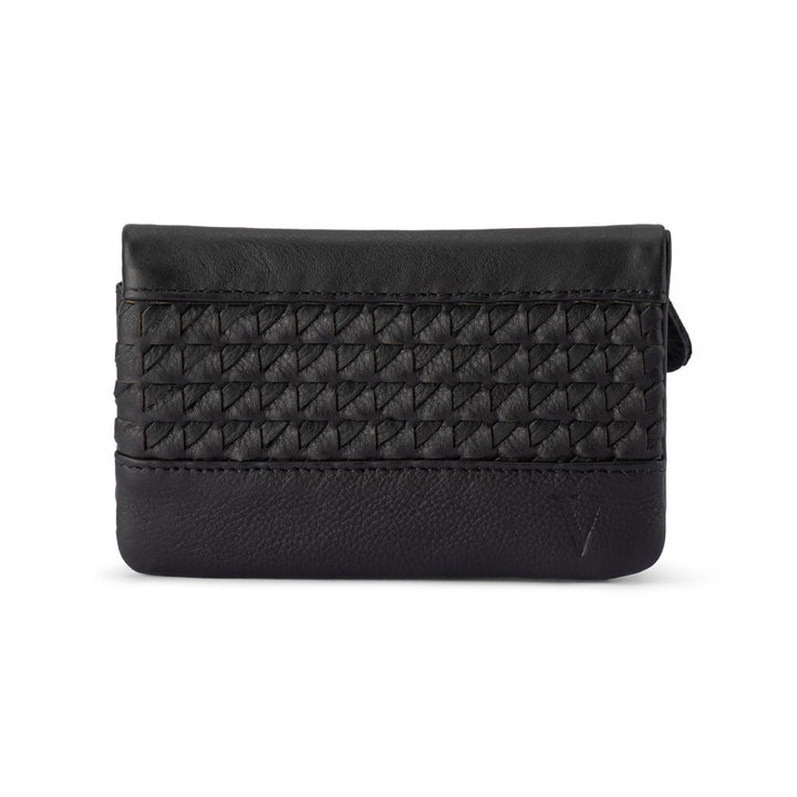 ATLAS LADIES WOVEN WALLET BLACK