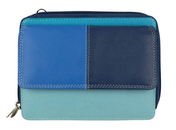 FRANCO BONINI MEGA WALLET PHONE BAG - BLUE/MULTI